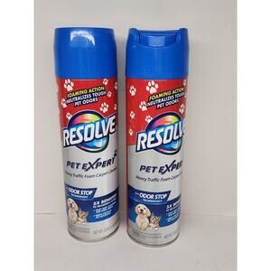 Resolve Pet Expert Stain And Odor Remover Foam (22 oz Spray Can) 2 Pack